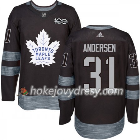 Pánské Hokejový Dres Toronto Maple Leafs Frederik Andersen 31 1917-2017 100th Anniversary Adidas Černá Authentic